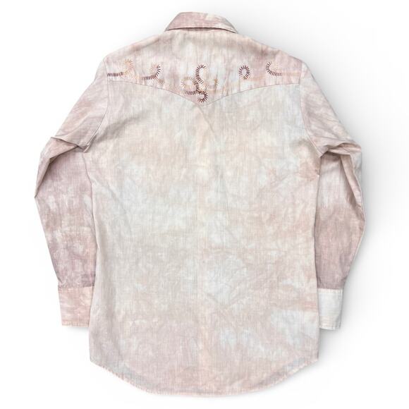 Vintage Lee Extra Long Tails Embroidered Western Cowboy Pearl Snap Rodeo Shirt L - Picture 6 of 14